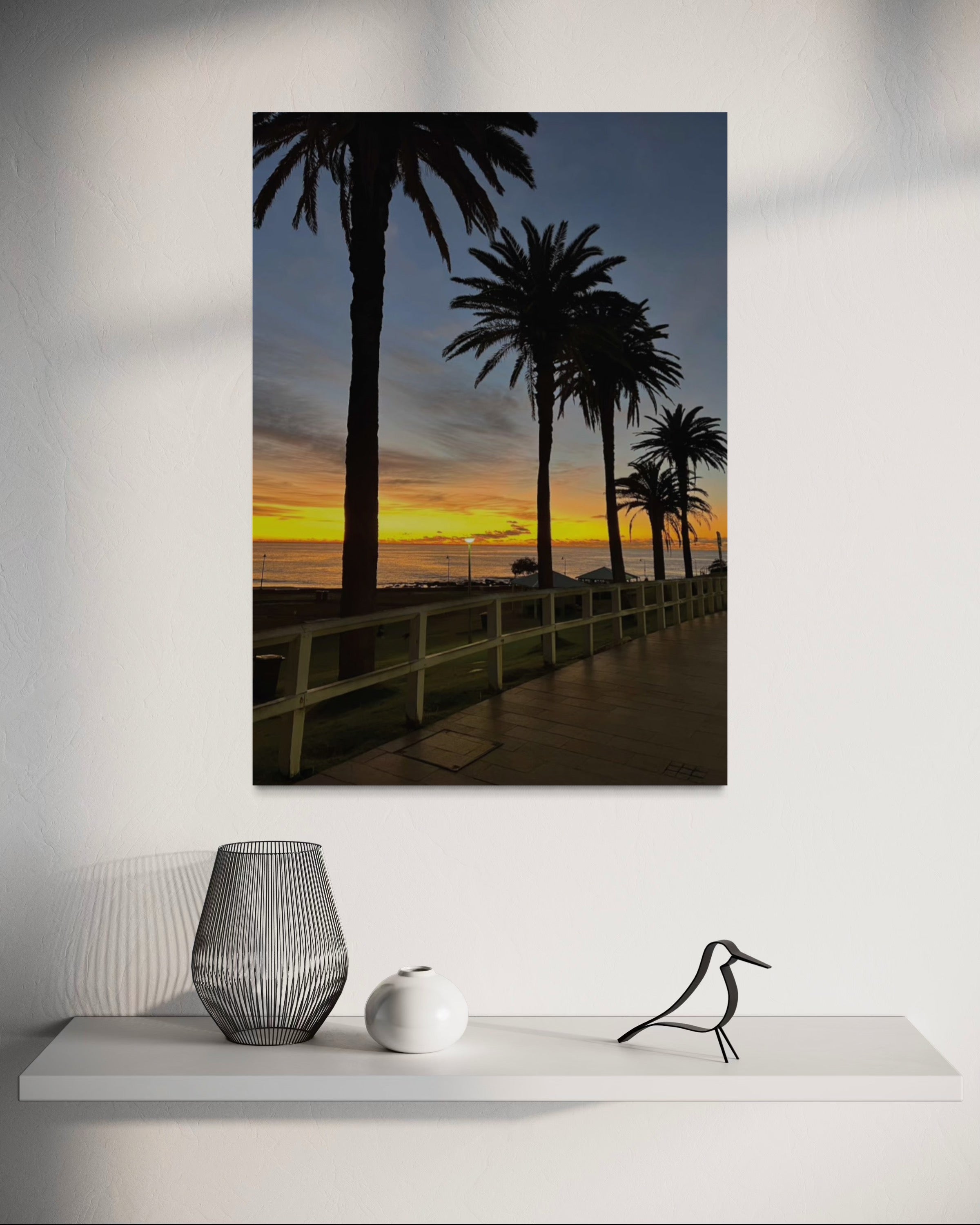 Morning Sunrise Behind The Iconic Bronte Palm Trees