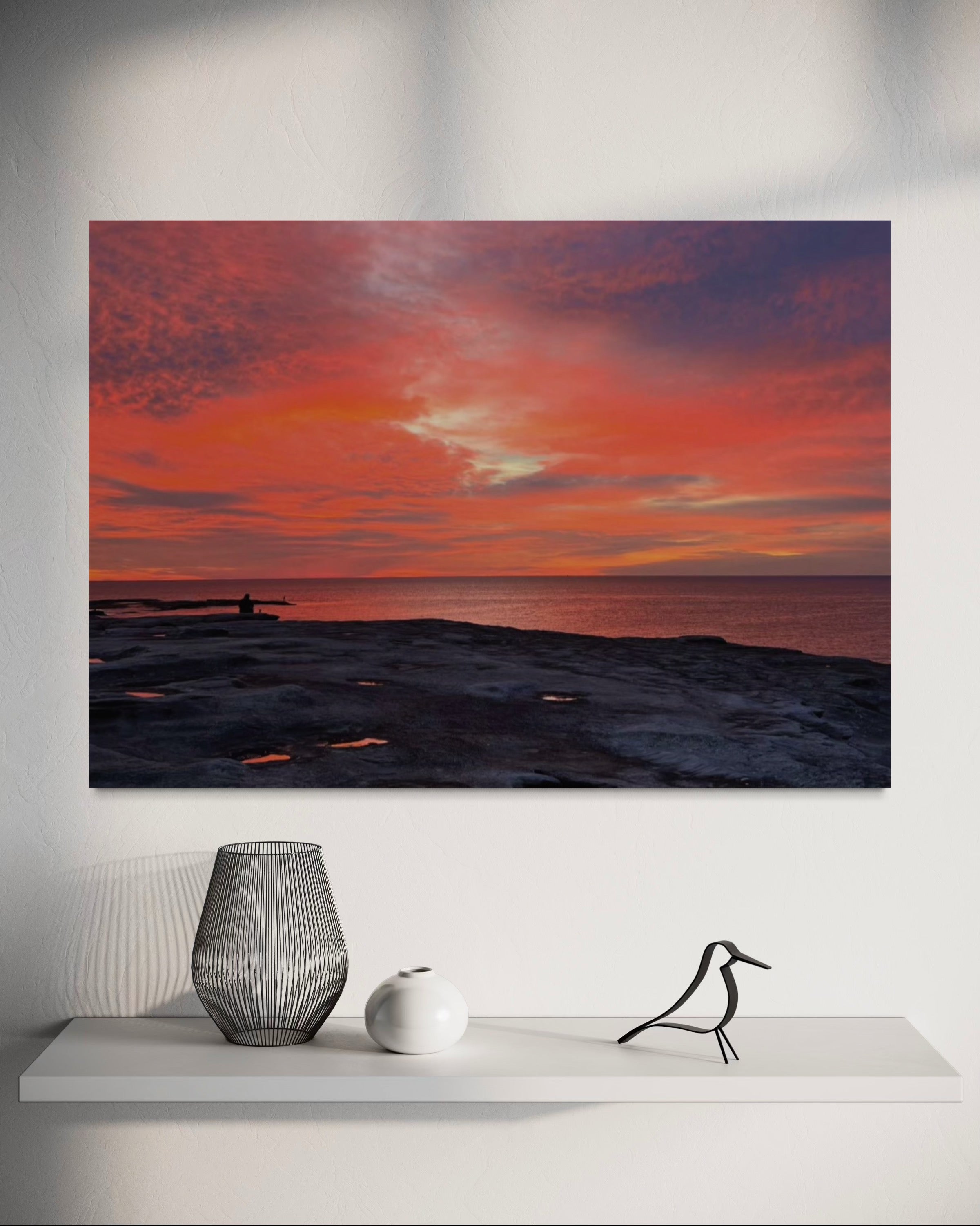 Fiery Sunrise Over Clovelly Rocks (Landscape)