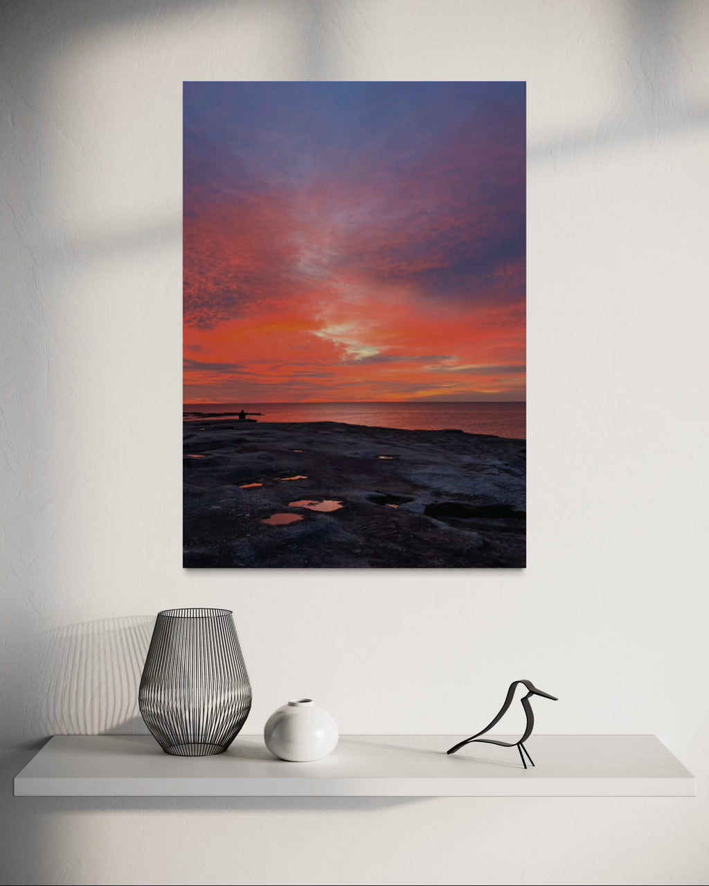 Fiery Sunrise Over Clovelly Rocks (Portrait)