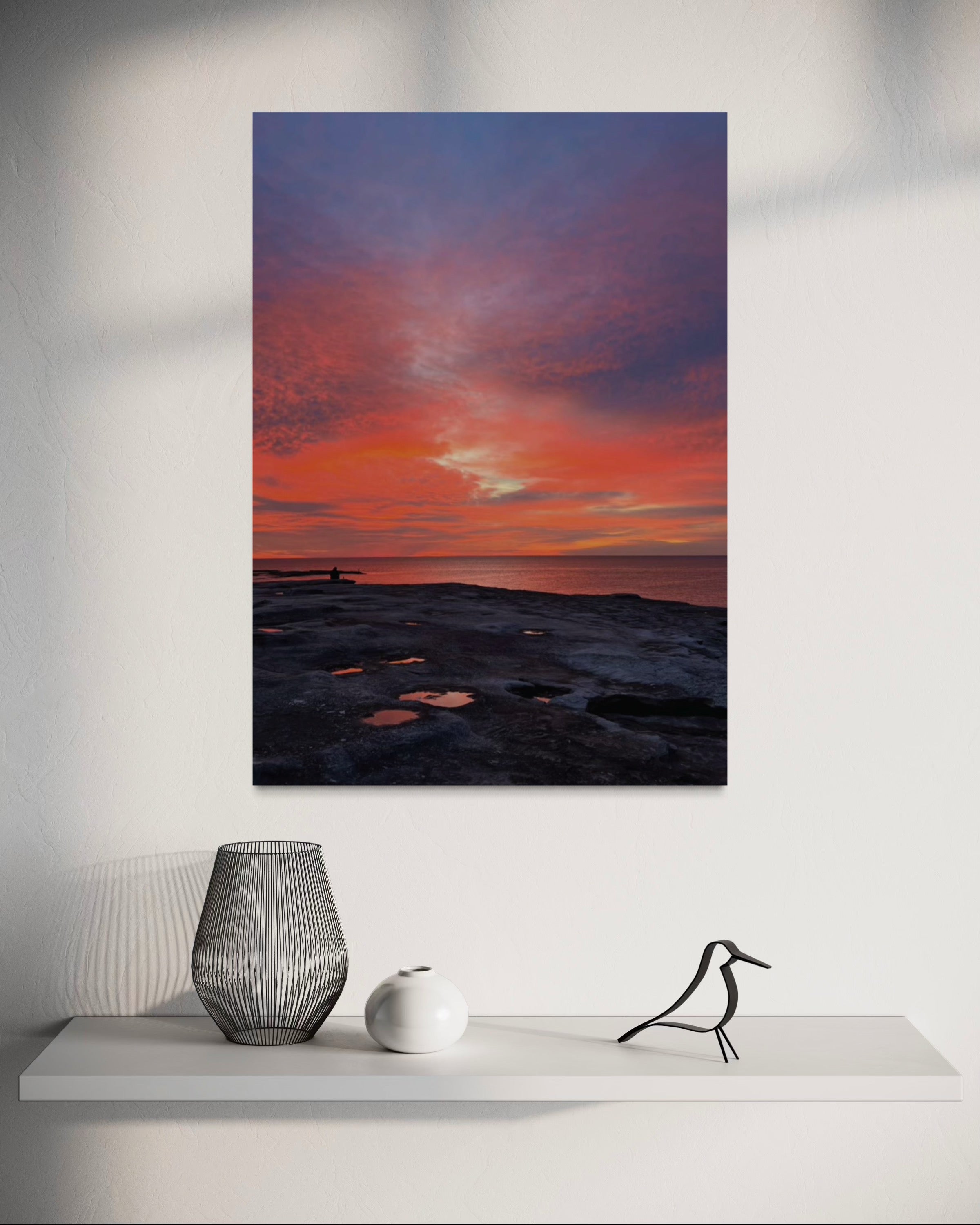 Fiery Sunrise Over Clovelly Rocks (Portrait)